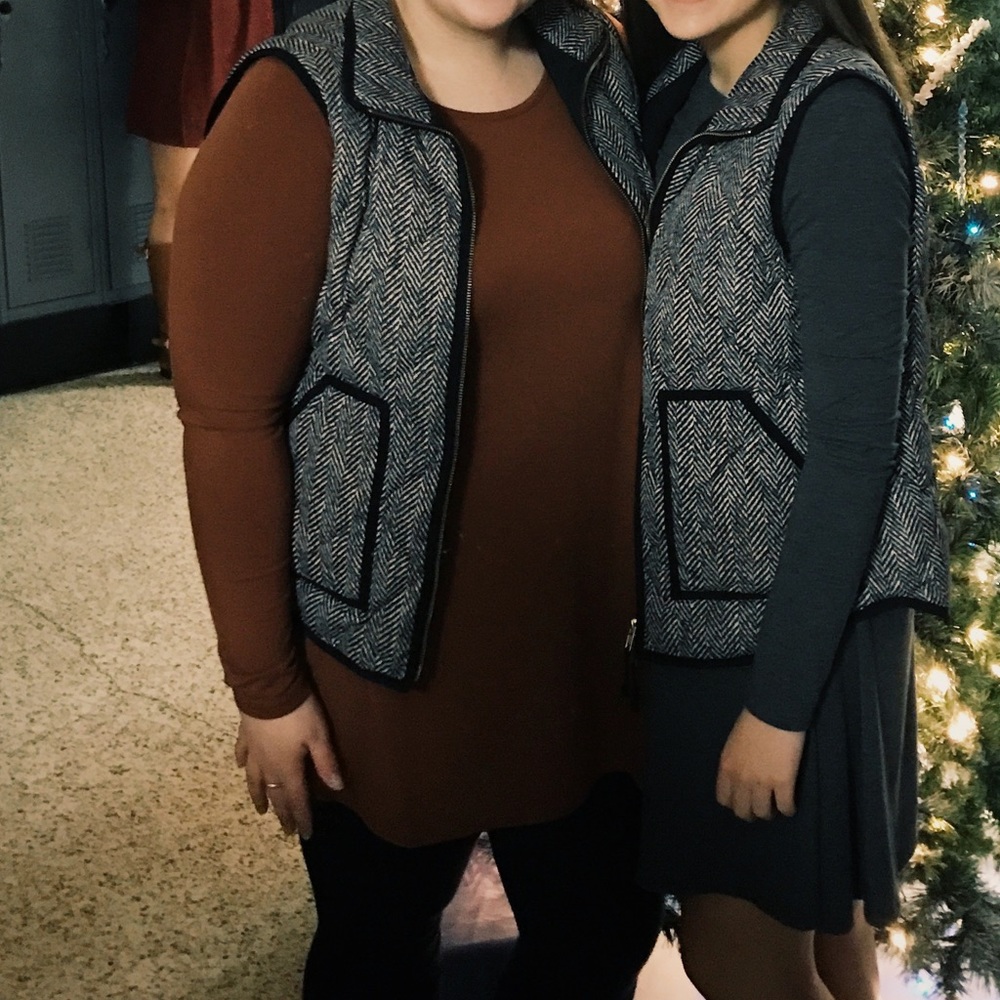 J. Crew herringbone vest